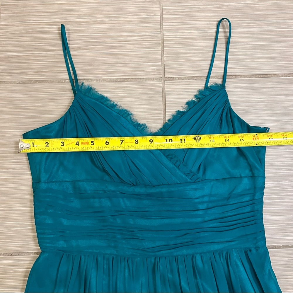 Silk Laundry by Design Teal Cocktail Dress Y2K size 10 blue green - Picture 12 of 13
